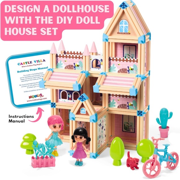 396-Piece 3D Princess Castle🏰 Villa DollHouse🏡Building Toy Set STEM Montessori - Picture 3 of 10